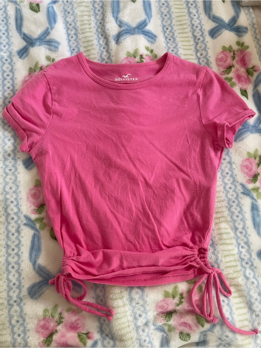 Hollister Hot Pink Crewneck Baby Tee